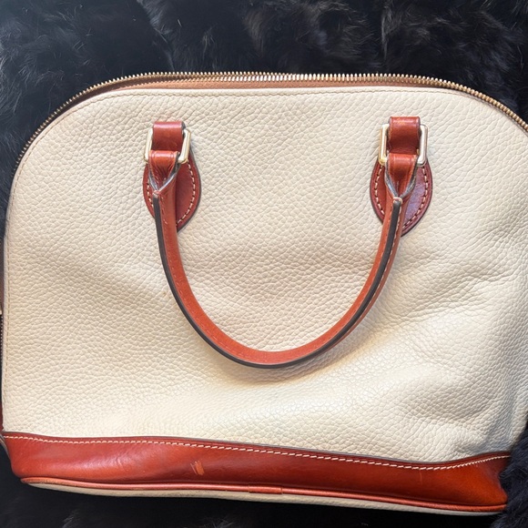 Dooney & Bourke Cream and Brown Satchel classic style - Picture 4 of 16